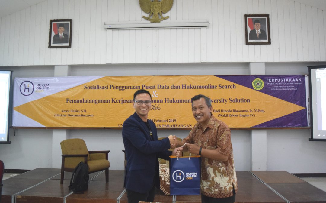 Sosialisasi Penggunaan Hukumonline dan Penandatangan Kerjasama